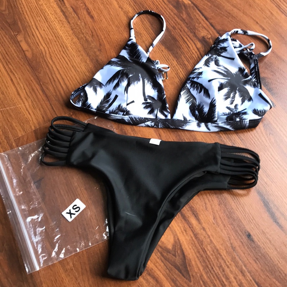 NWT black and white bikini
